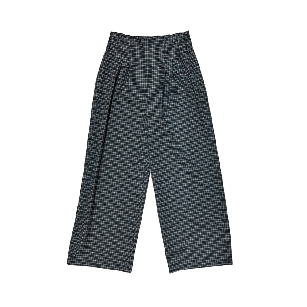 Zara high rise plaid trousers